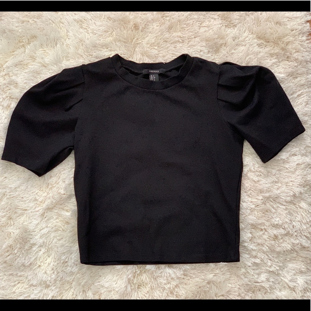 Forever 21 black crop top.